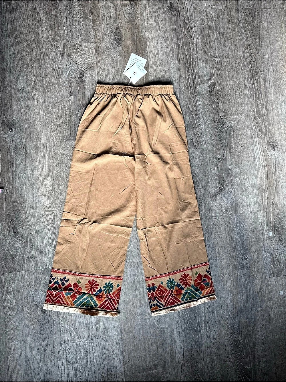 FASHON Wide Leg Printed Hem Pants NWT - Picture 4 of 11
